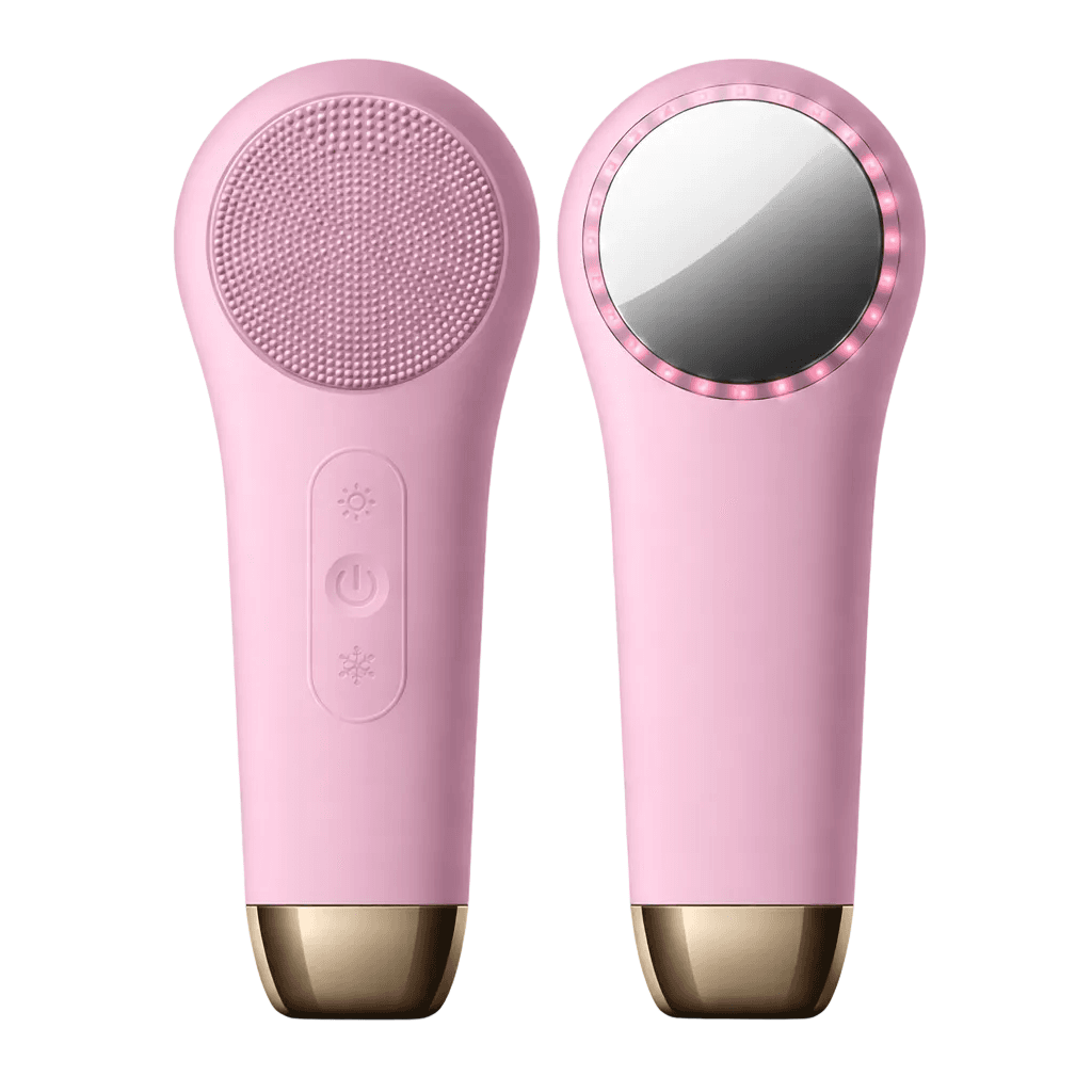 Electric Silicone Facial Cleansing Brush With Heating & Cooling Modes, Lumavir