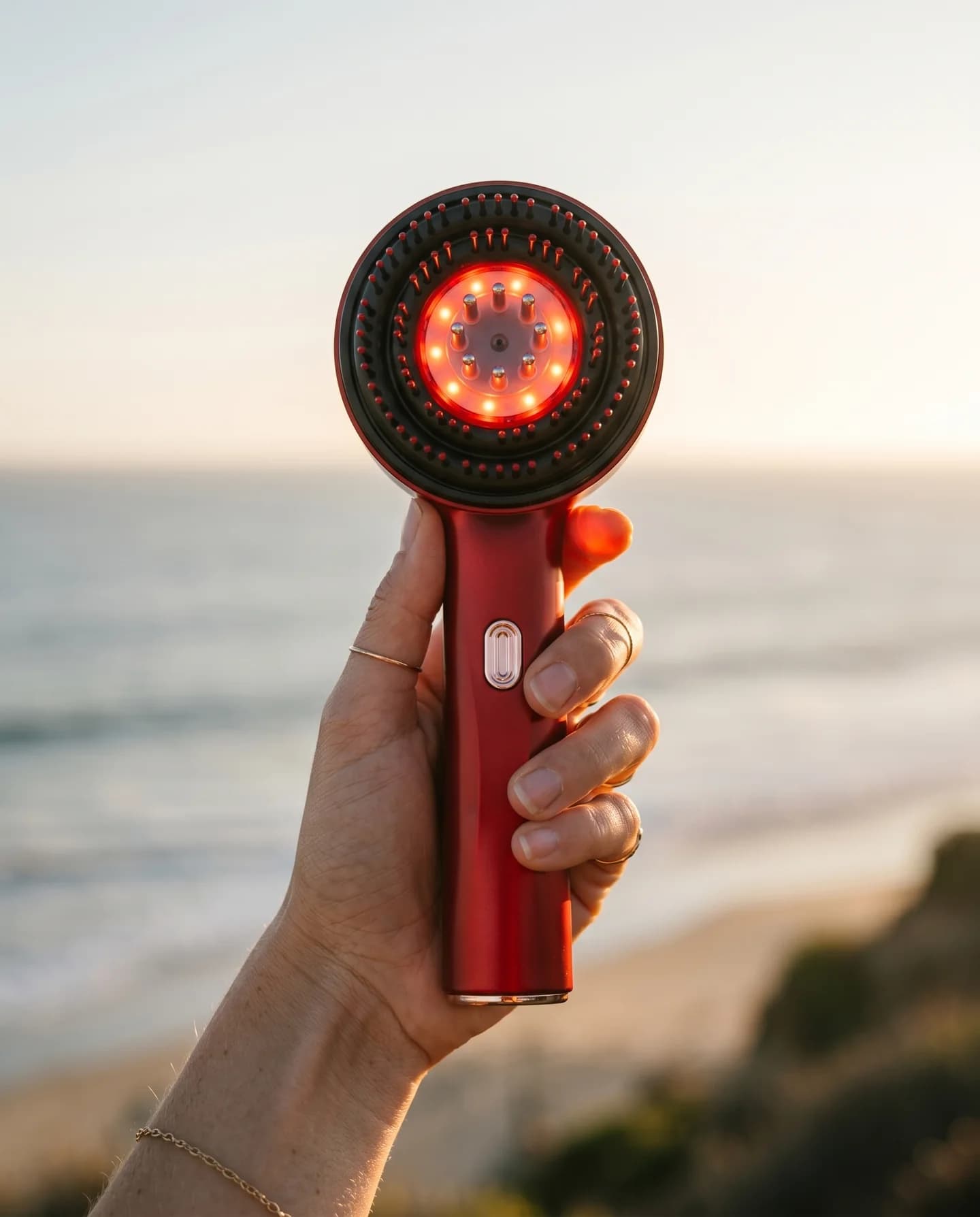 Red Light Electric Microcurrent Scalp Massage Comb, Haircare by Lumavir, alternate view