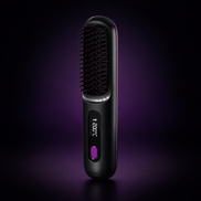 Cordless Hair Straightener Brush Rechargeable USB Ceramic Heating
