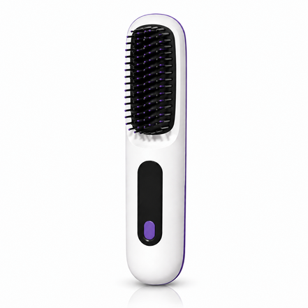 Cordless Hair Straightener Brush Rechargeable USB Ceramic Heating