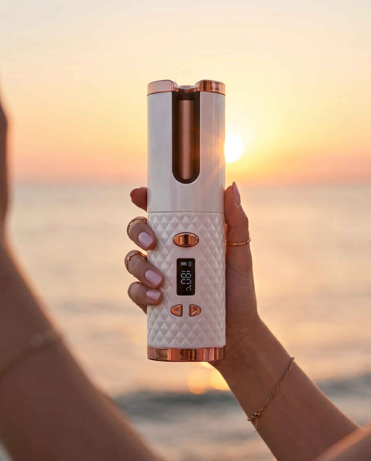 Automatic Hair Curler | Cordless & Wireless · Lumavir display picture 1